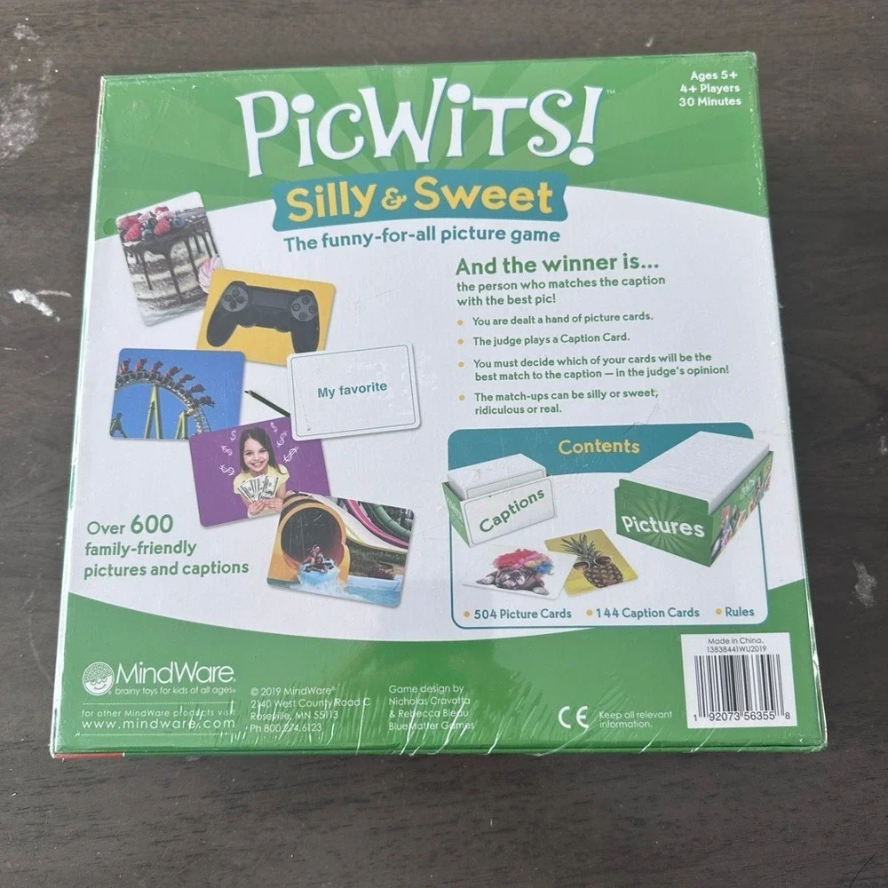 PicWits! Silly‎ & Sweet Party Game by MindWare Family Game Ages 5+ Sealed